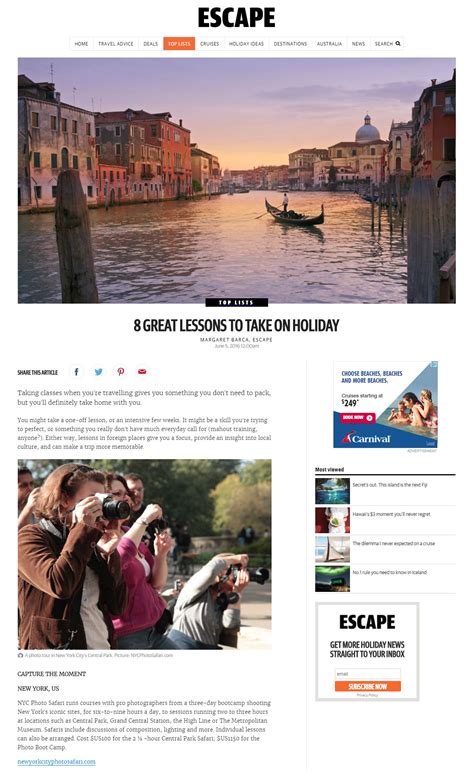 NYC Photo Safari Featured In: