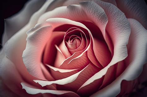 Premium AI Image | Macro photography of a pink rose