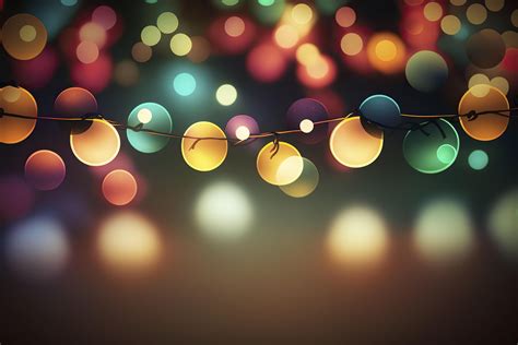 festive background garland bokeh  stock photo  vecteezy