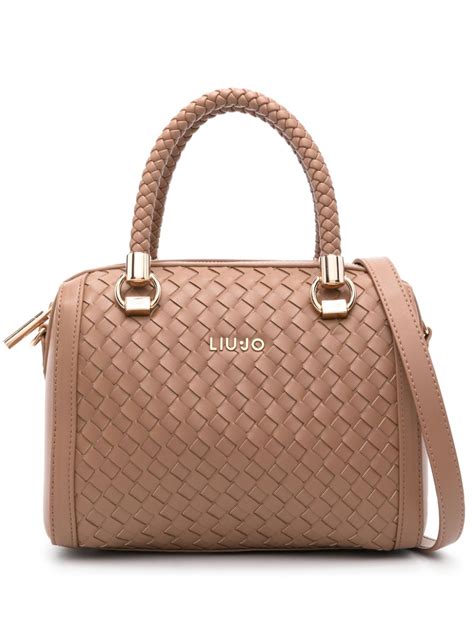 LIU JO Logo Lettering Woven Tote Bag - Farfetch