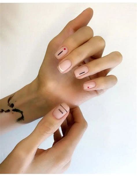 Pin by Nataliya Svetikova on Маникюр | Minimal nails art, Nude nails ...
