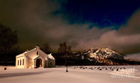 Sylling kirke At Night Photograph by John Griffiths - Pixels