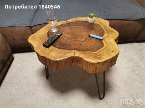 Нова холна маса от орех масив, Арт помощна масичка за кафе в Маси в гр ...