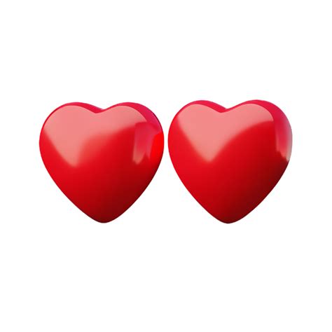 valentines day 3d stereo love red hearts 28206659 PNG