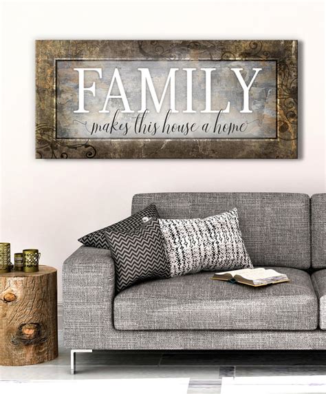 Family Wall Art: Family Makes This House A Home (Wood Frame Ready To H ...