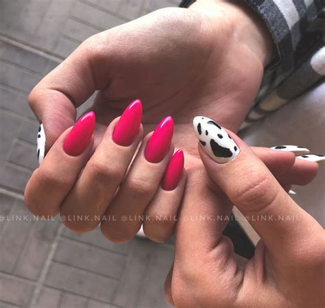 Коровьи ногти, коровий принт , cow nail коровка стильный маникюр ...