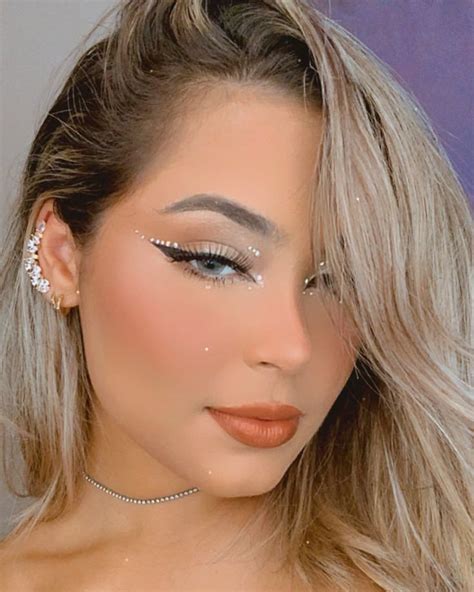 Maria Clara on Instagram | Rhinestone makeup, Coachella makeup ...