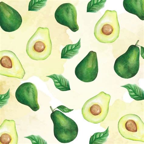 Акварельный рисунок авокадо | Премиум векторы | Avocado mouse, Drawings ...