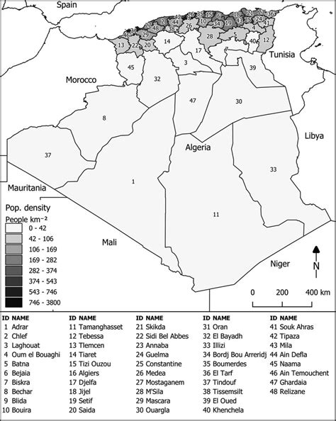 Population density and province names (population data from 2008 (NOS... | Download Scientific ...