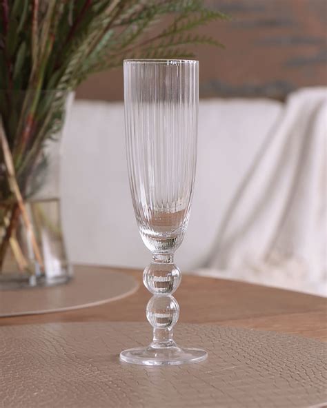 Beatriz Ball GLASS Venice Champagne Flutes, Set of 4 (Clear) | Horchow