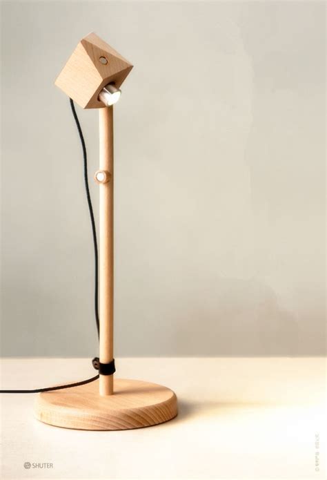 Modern Industrial Wooden Table Lamp