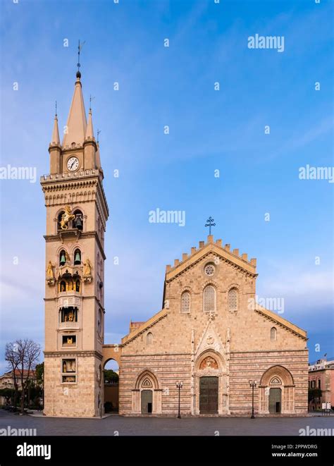 Messina Cathedral or Duomo di Messina. Basilica located on Piazza Duomo ...