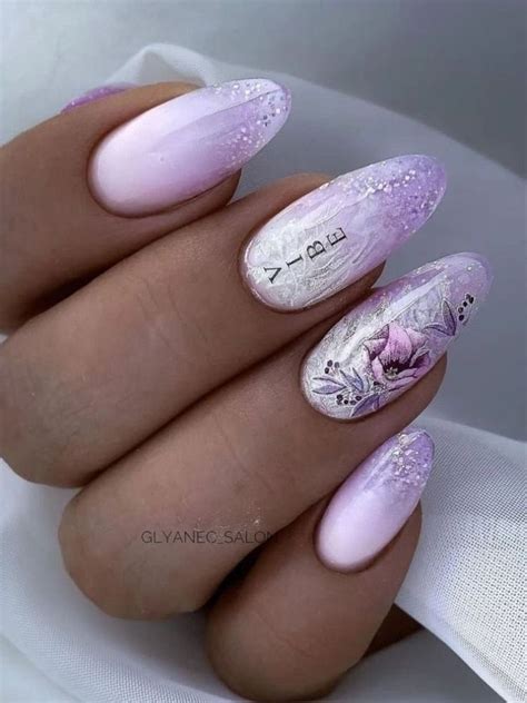 Сиреневый маникюр. | Fancy nail art, Pretty nail art, Nail designs