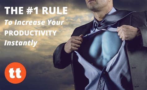 The #1 Rule To Increase Your Productivity Instantly • TimeTune