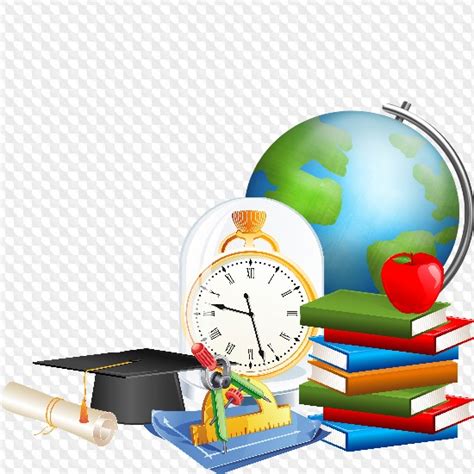 board, books, notebooks, pencils, paint, globe png images, School png ...