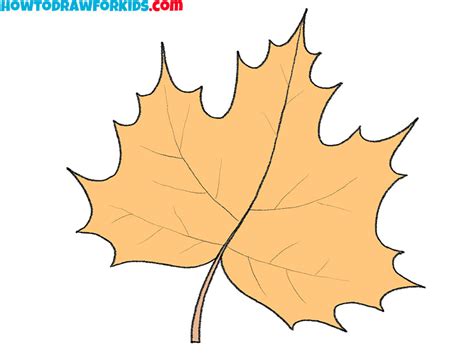 how to draw an autumn leaf