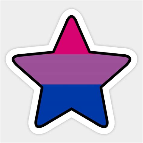 bisexual pride star sticker