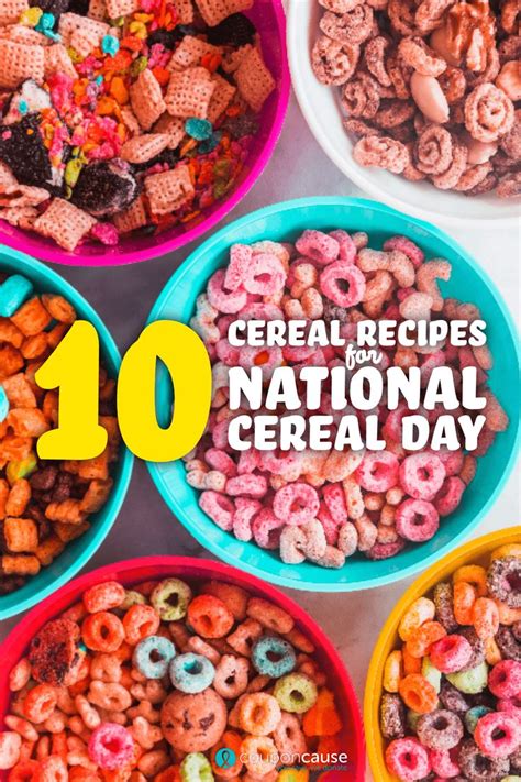 10 Cereal Recipes for National Cereal Day - March 7 | Cereal recipes, Healthy baby food, Recipes