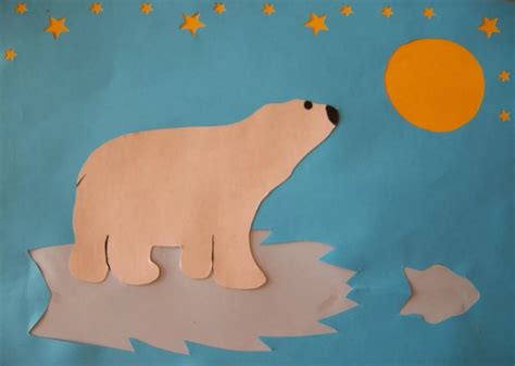 Аппликация животные севера для детей - смотрите картинки