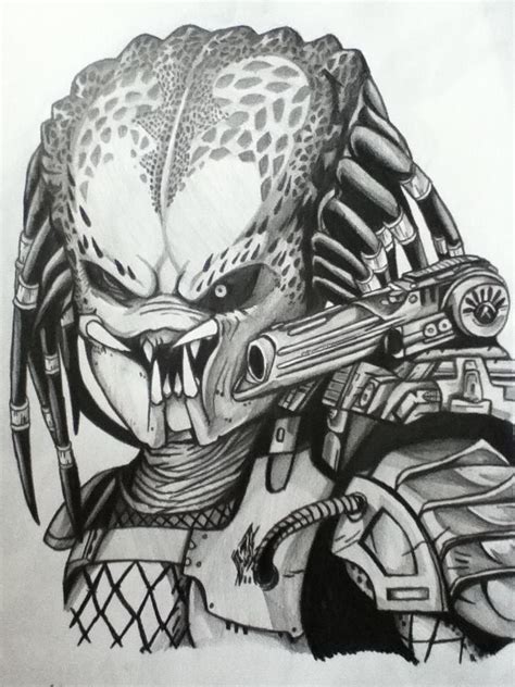 predators  classic predator pencil drawing  emichaca  deviantart