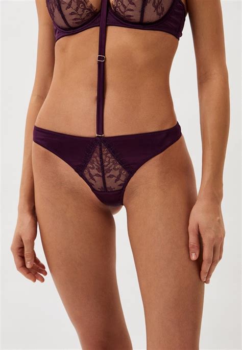 Трусы Maison Close THONG HARNESS VILLA SATINE, цвет: фиолетовый ...