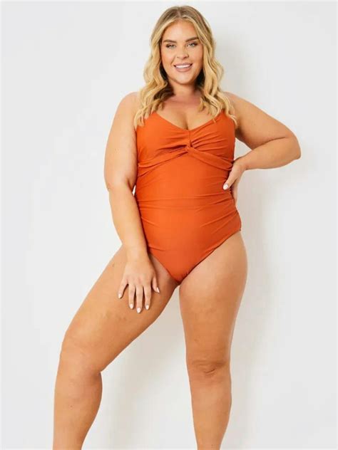 Bra Support Swimwear Plus Size One Piece Swimsuit - Tummy Control With