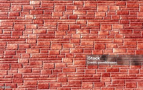 Red Color Brick Stylized Wall Pattern Stock Photo - Download Image Now ...