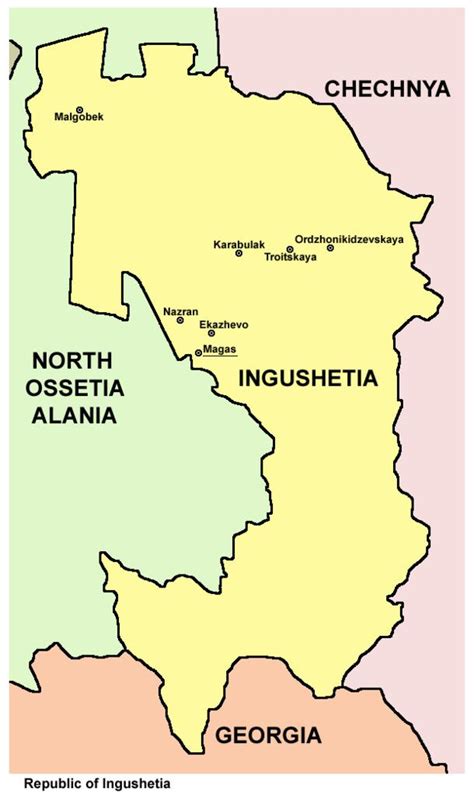 map  ingushetia republic  ingushetia young pioneer tours