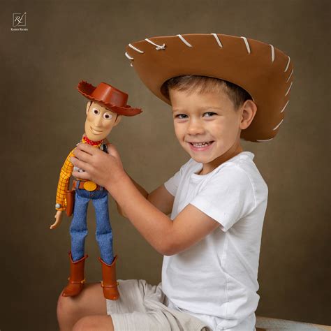 @ Red Frog Photography studio image of a little boy and toy story woody