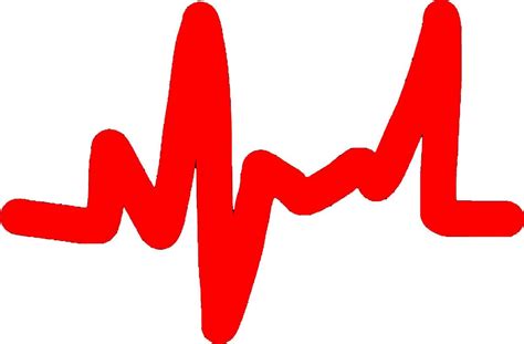 Heart rate symbol illustration artclip with isolated white background