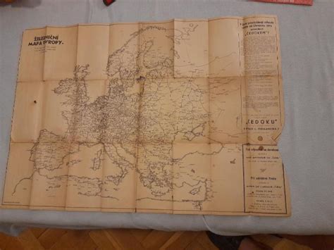 Železniční trati Republiky Československé. Železniční mapa Evropy | Aukro