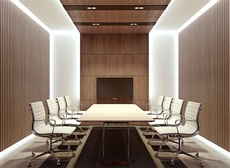 Modern classic CEO office interior on Behance Office Ceiling Design ...