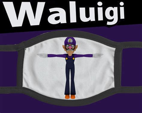 Waluigi T-pose Dr.waluigi Face Mask Washable Adult/child SML | Etsy