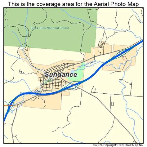 Aerial Photography Map of Sundance, WY Wyoming