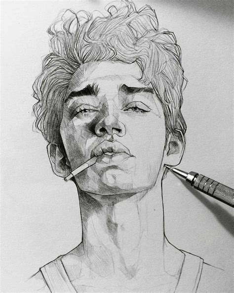 🍒 ꒱┊@𝒃𝒍𝒂𝒄𝒌𝒊𝒔𝒍𝒐𝒗𝒆𝒍𝒚 | Dessin realiste, Dessin visage, Dessin noir et blanc