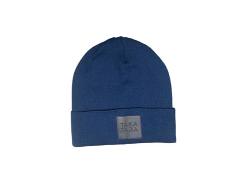 Navy Blue Beanie Hat from Takapara - 100% Cotton