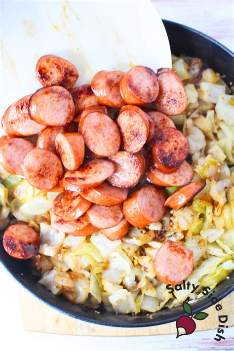 Fried Cabbage and Sausage | Salty Side Dish