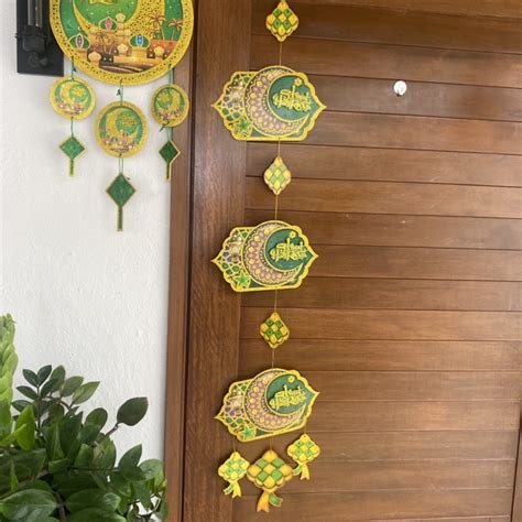 ready stock cepat raya hanging decoration vertical hari raya