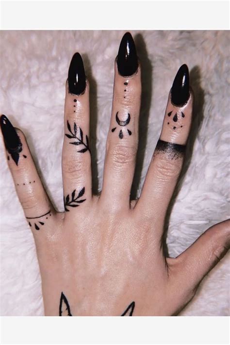 witch symbol finger tattoos small  tattoos hand  finger