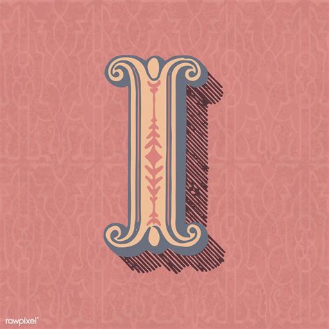 capital letter  vintage typography style  image  rawpixelcom