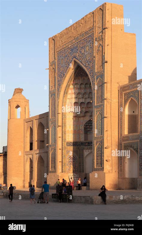 Uzbekistan; Bukhara; Abdul Aziz Khan Madrasah Stock Photo - Alamy