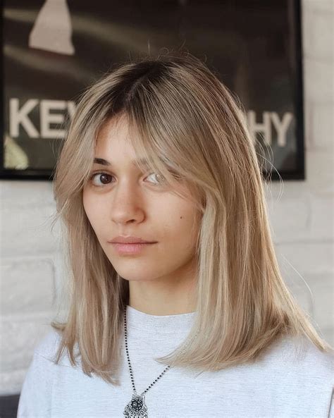 Shoulder Length Blonde Hair With Bangs