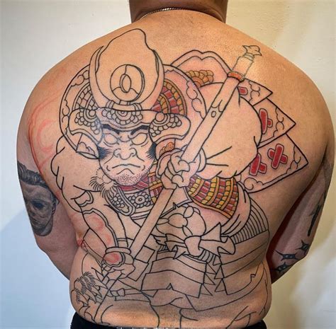 Samurai back-piece progress by Jimmy (IG @jimmyspnyc) at Sena Tattoo ...