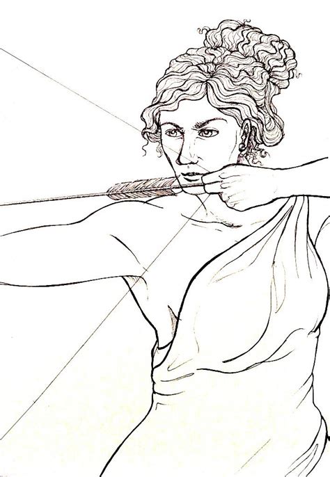 artemis drawing  bow  umbr  deviantart