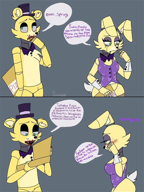 Fredbear x springbonnie fnaf fanart | Fnaf drawings, Fnaf comics, Anime