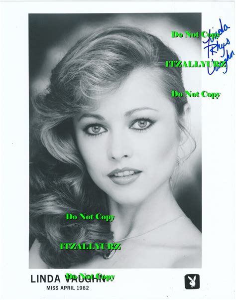 Playboy Playmate 4/82 Linda Vaughn signed B&W 8 x 10 Promo. | #4845877117
