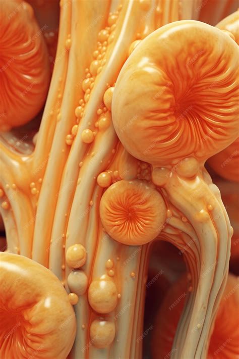 Premium Photo | A close up of a mushroom with orange and yellow fungus.