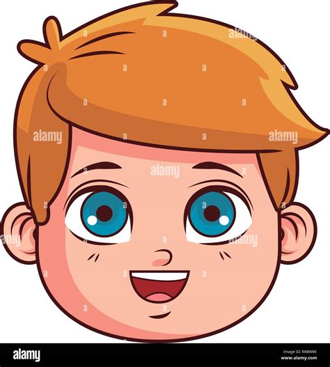 cute boy face cartoon Stock Vector Image & Art - Alamy