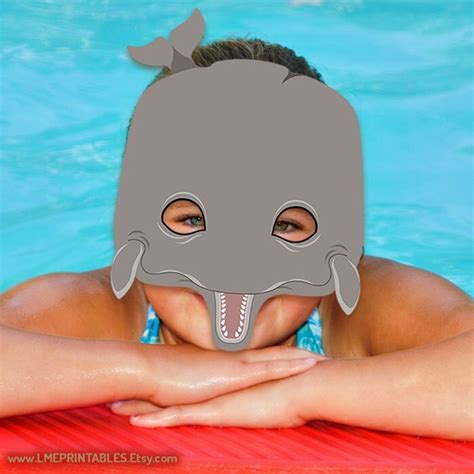 Sperm Whale Mask Printable Halloween Costume Moby-dick Pool - Etsy