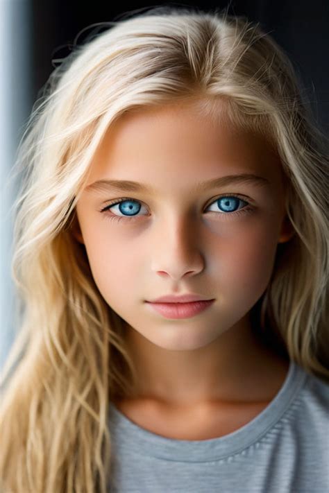12 year old blond Caucasian girl with blue eyes by Guy Melochna ...
